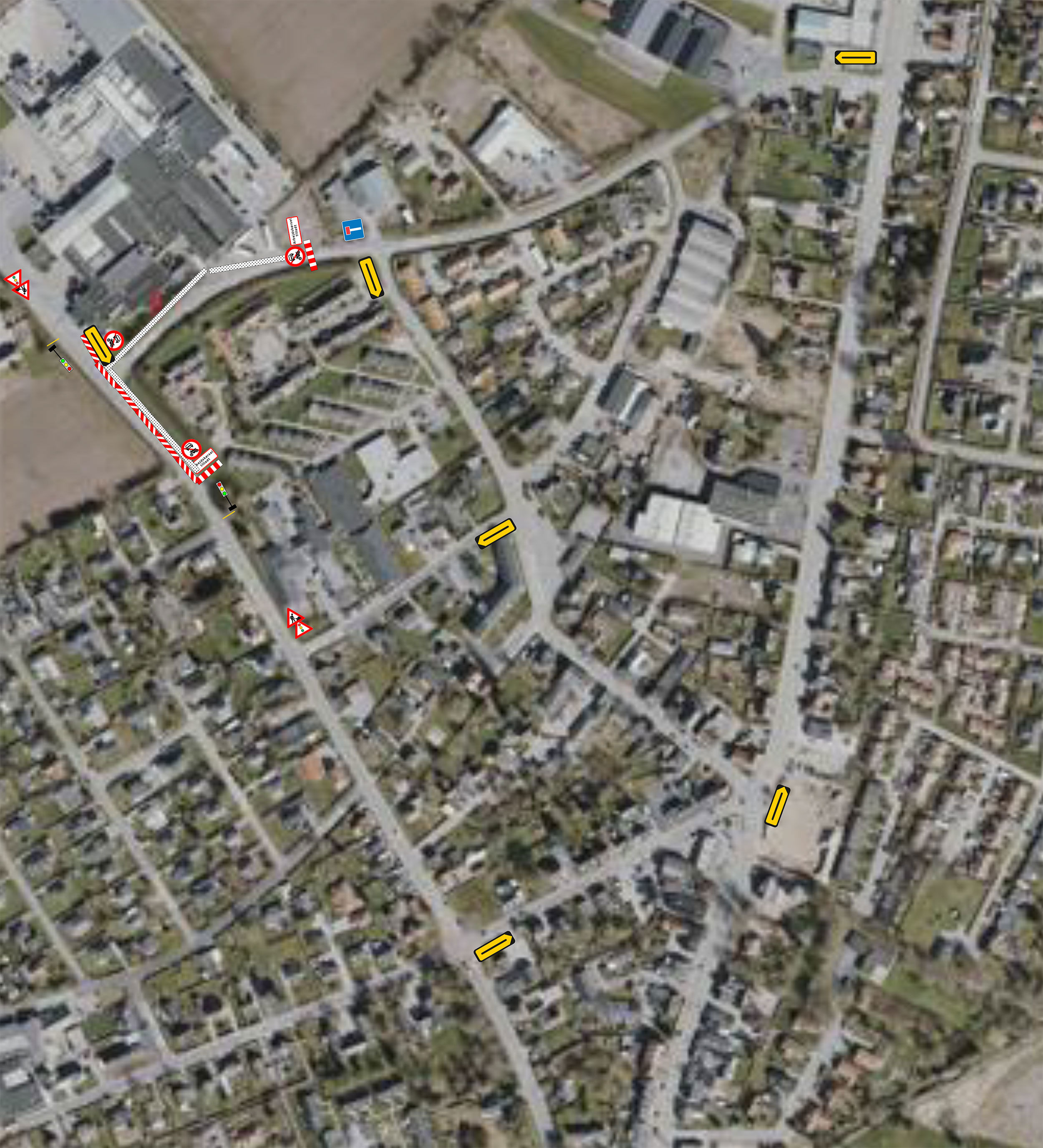 Afspærringsplan Odensevej - fjernvarmeprojekt