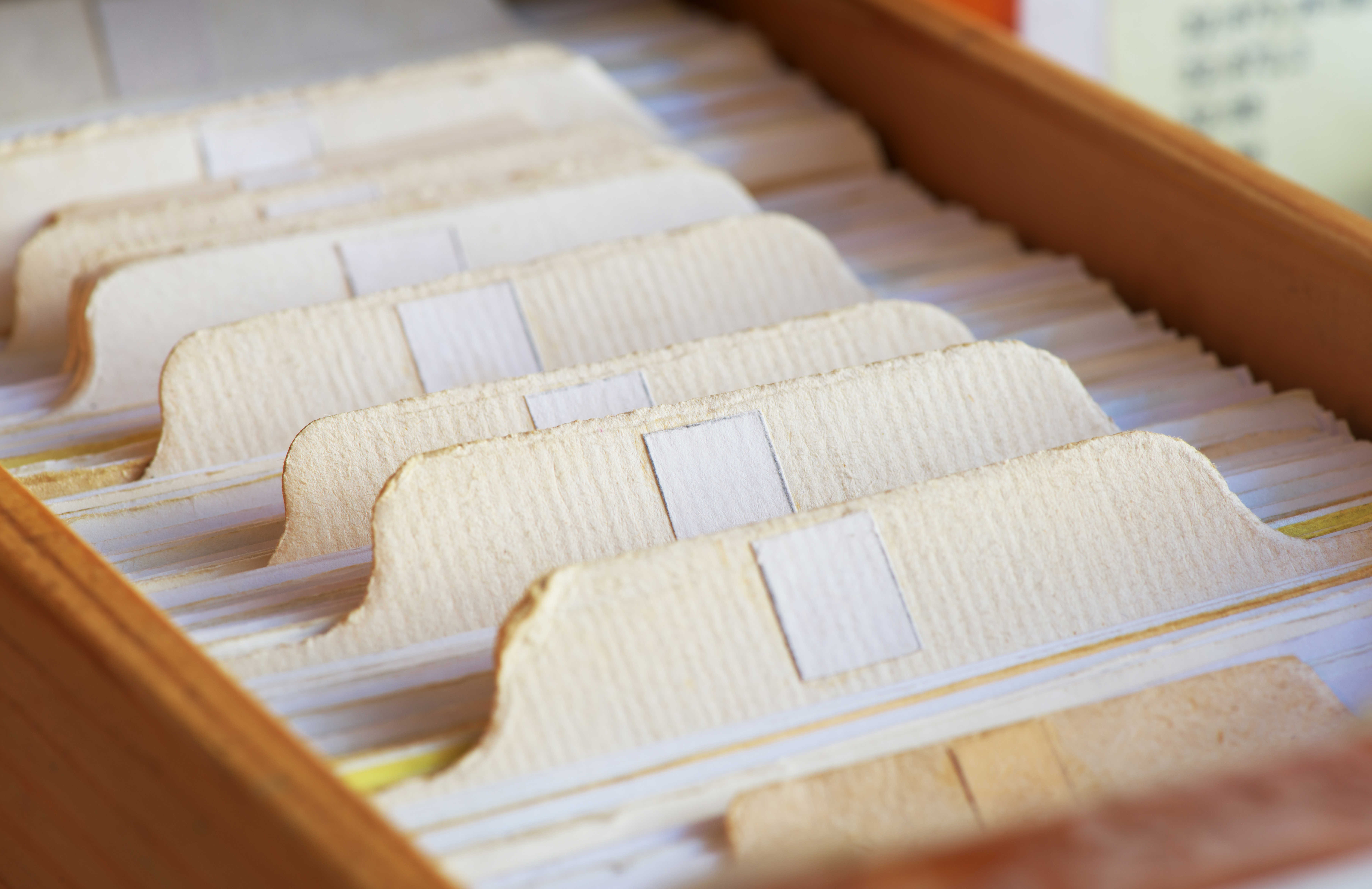 Skuffe med sagsmapper