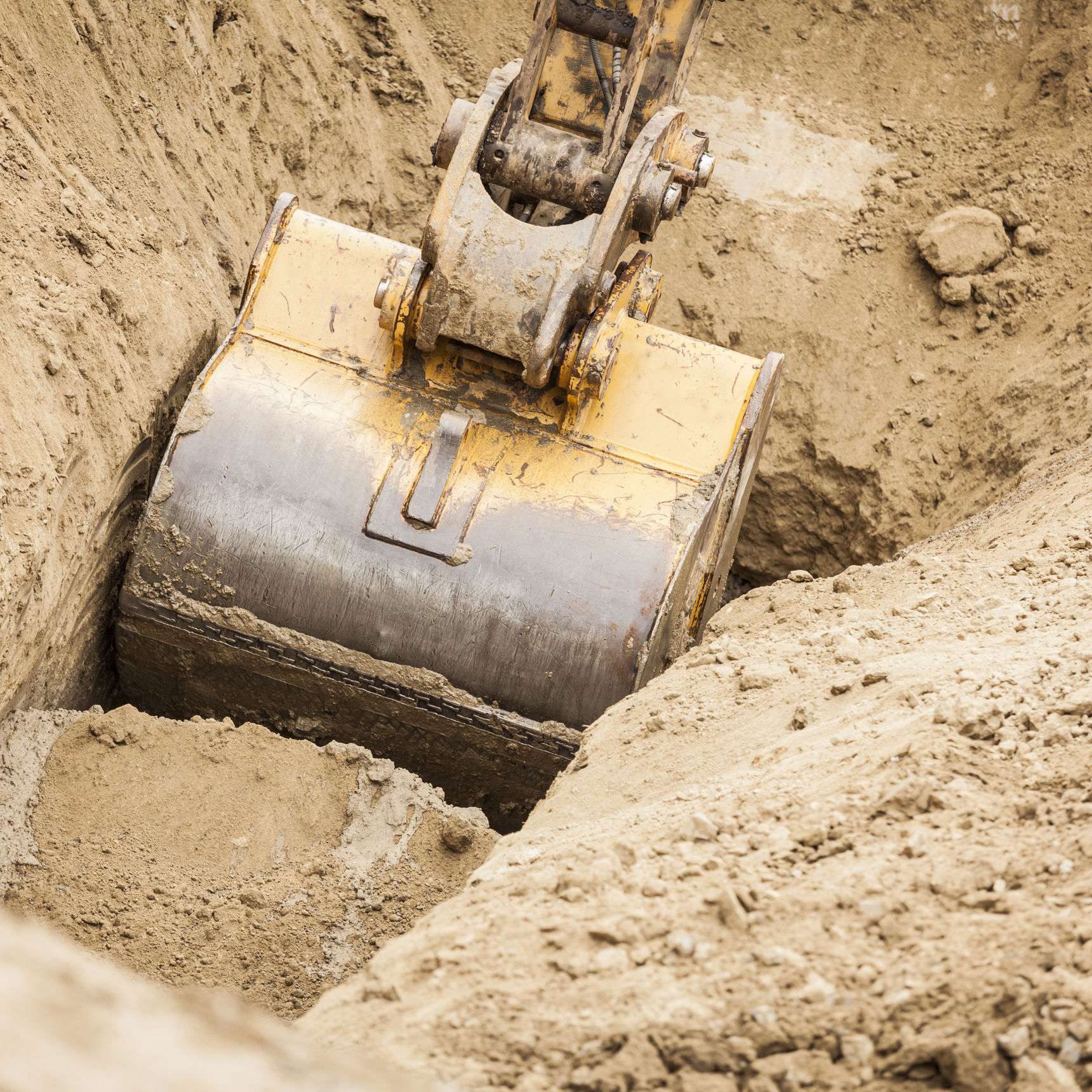 Gavemaskine der arbejder