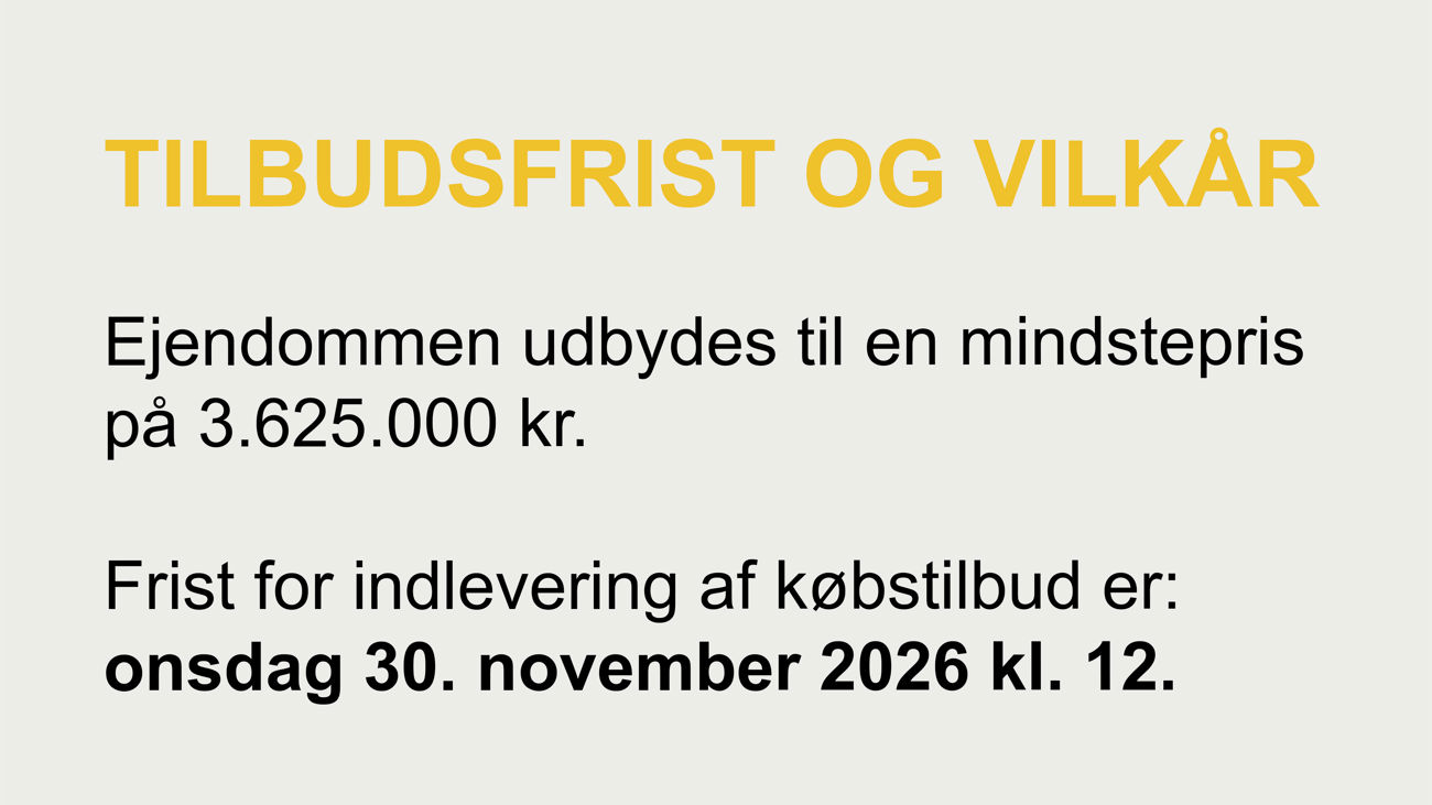 Grafisk boks med tilbudsfrist og vilkår
