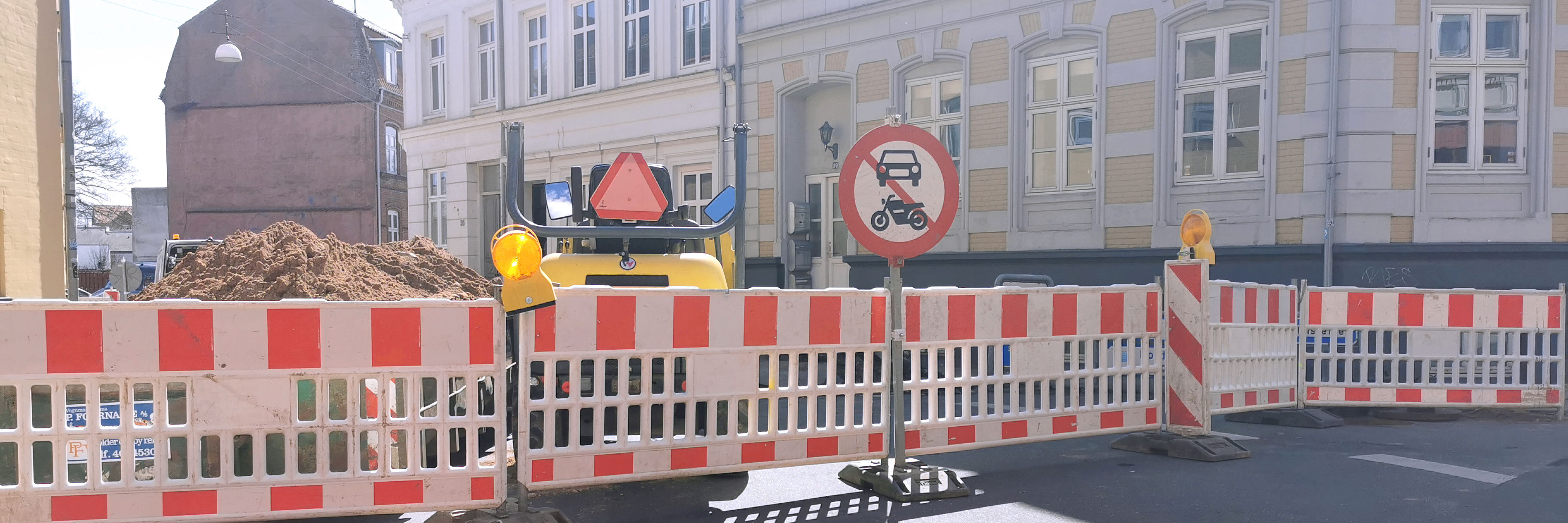 Afspærring på vejareal