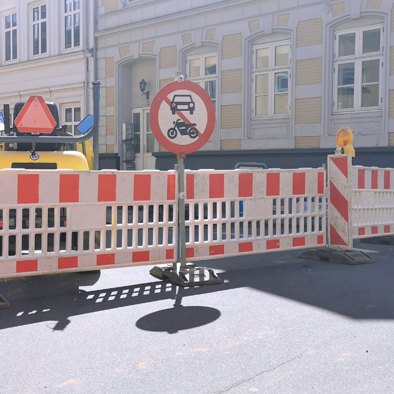 Afspærring på vejareal