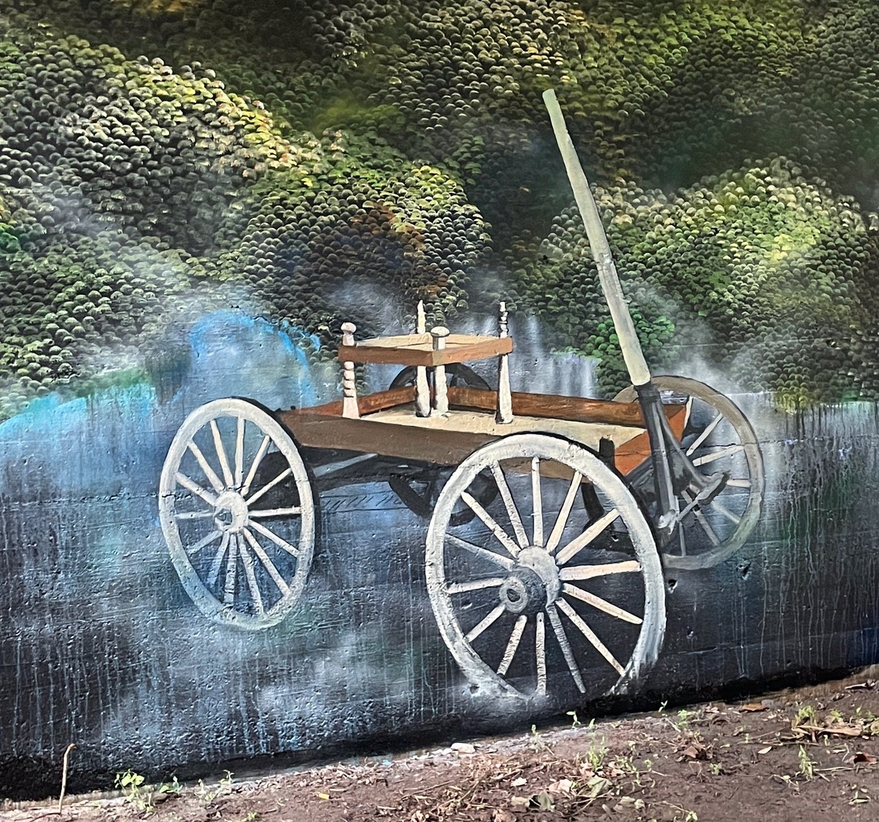 Graffiti maleri i Langå