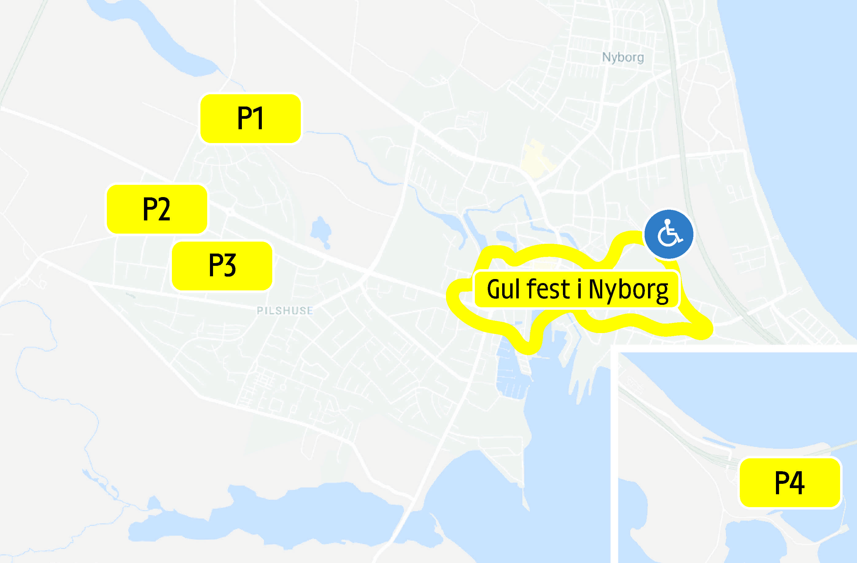 Oversitskort over parkering under TDF