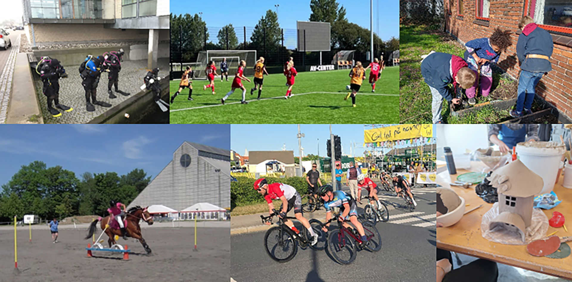 Billedcollage fra Fritids- og Idrætspolitikken