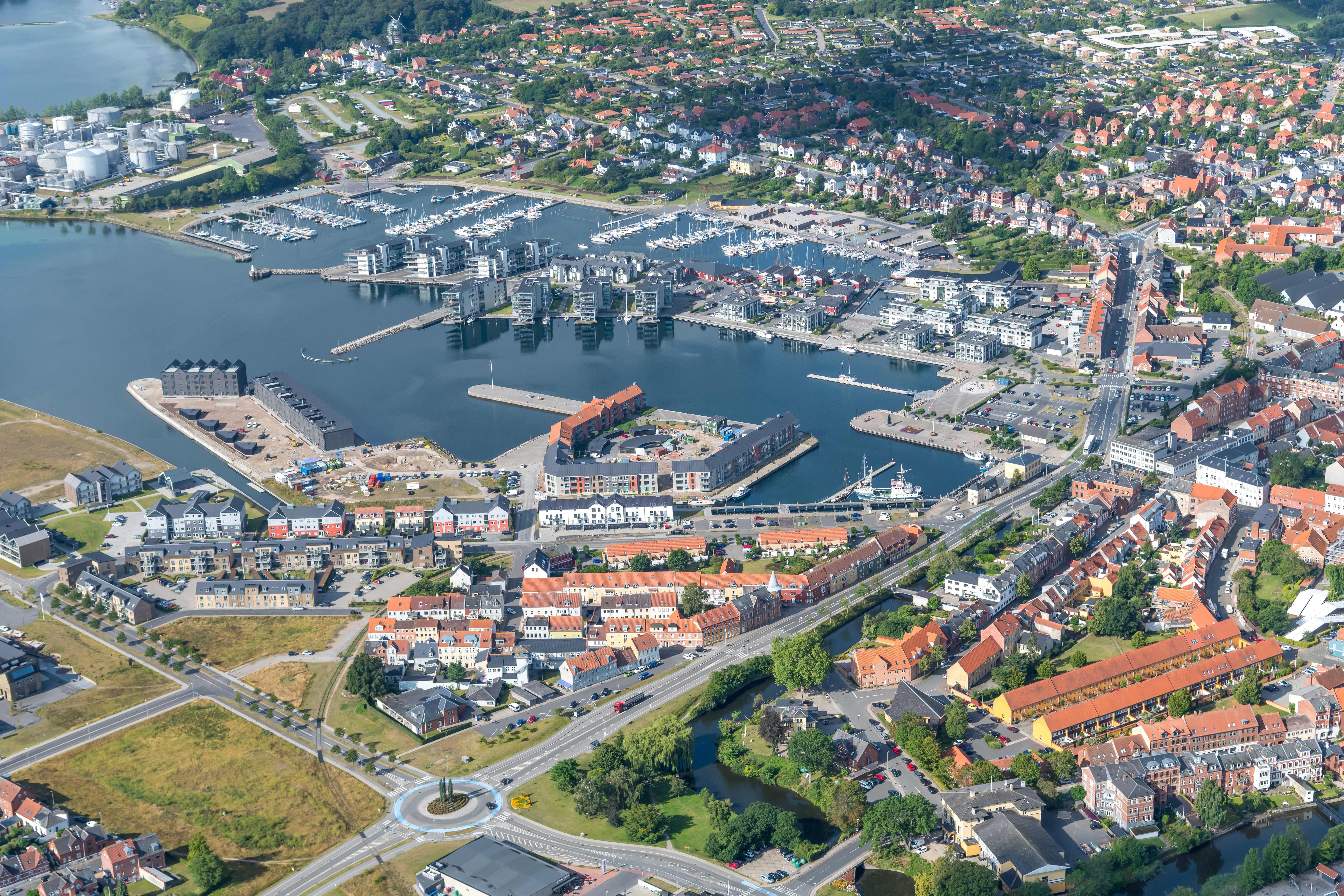 Luftfoto over Nyborg Marina