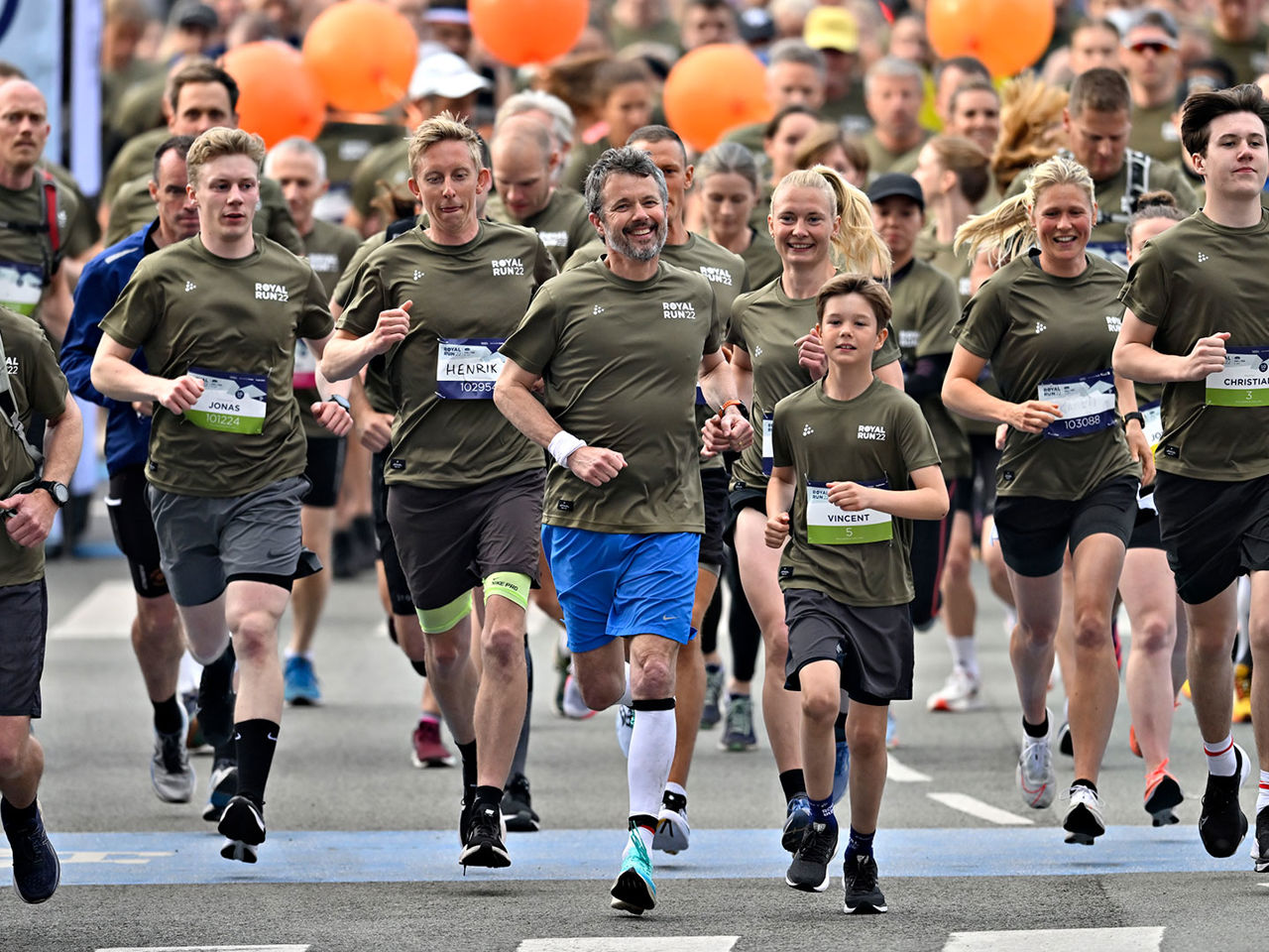 Kronpris Frederik og prins Vincent til Royal Run 2022