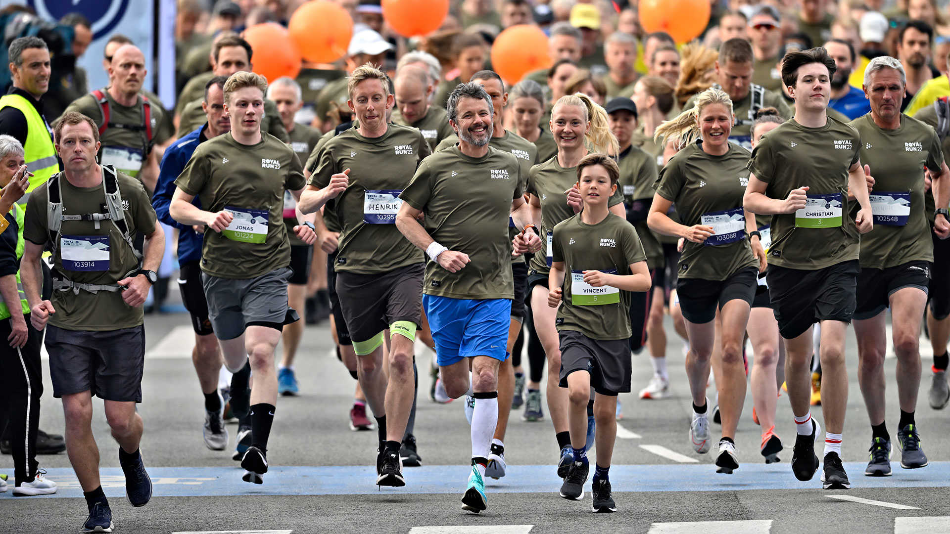 Kronpris Frederik og prins Vincent til Royal Run 2022