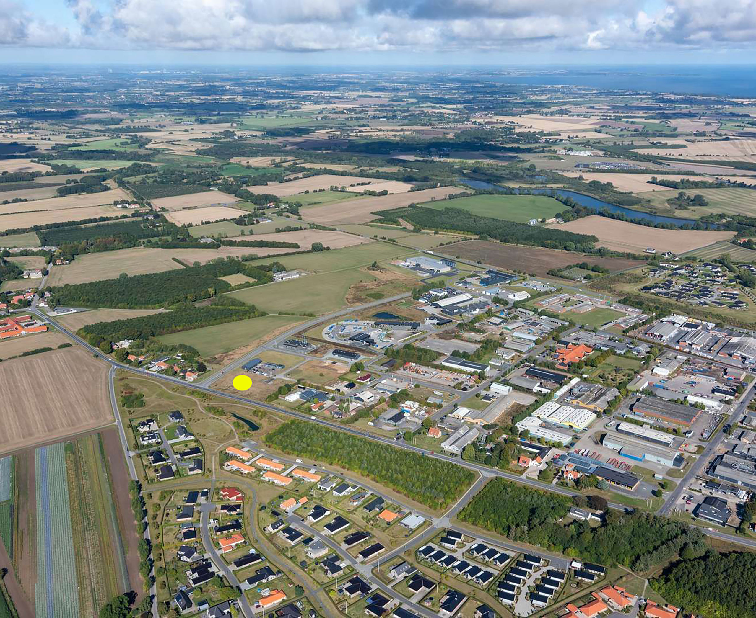 Luftfoto over område ved Siøvej 19, Nyborg