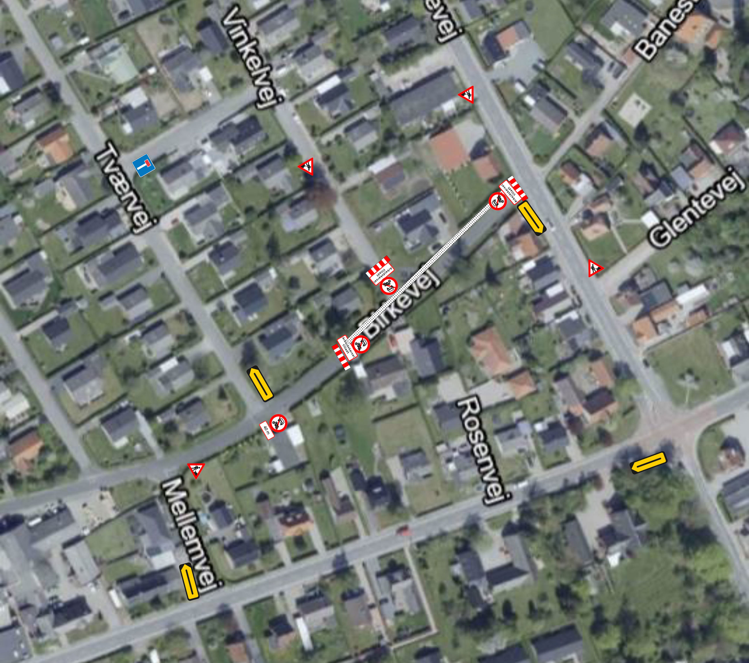 Afspærringsplan ved Birkevej i Ørbæk