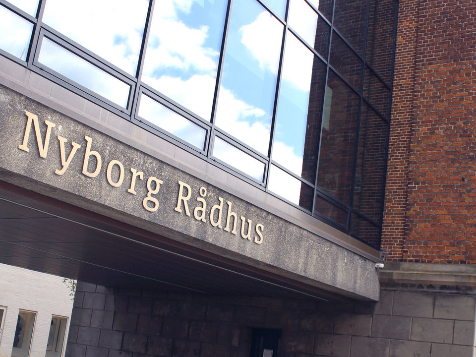 Facaden på Nyborg Rådhus