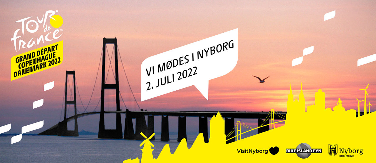 Storebæltsbroen pakket ind i Tour de France grafik