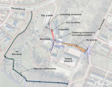 Kort over område ved Ravnekærlund