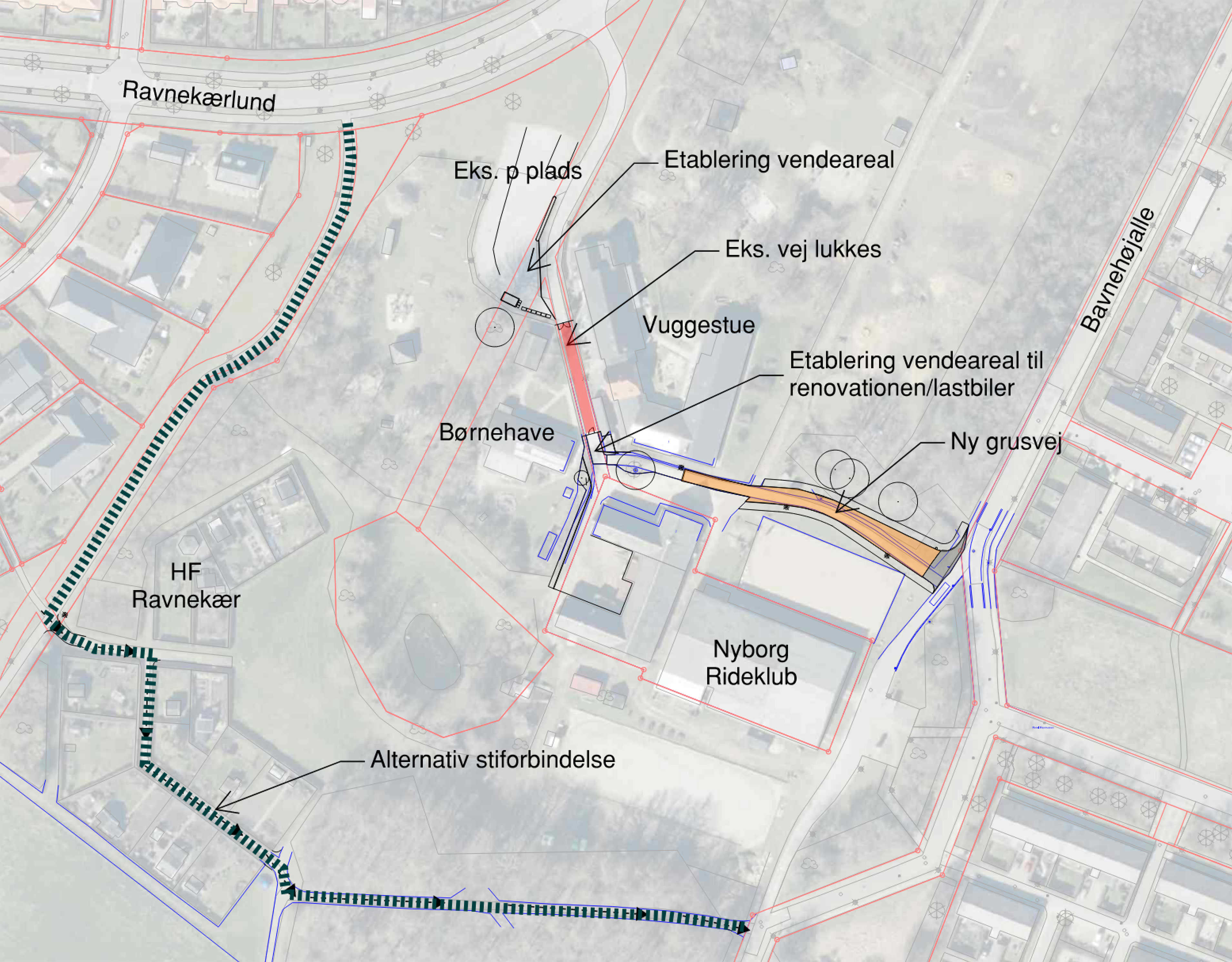 Kort over område ved Ravnekærlund