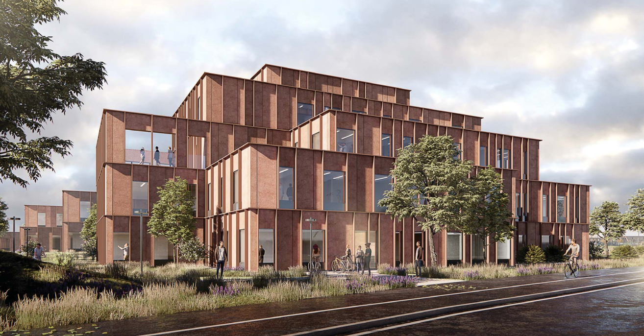 Visualisering af Nyborg Kommunes kommende sundhedshus