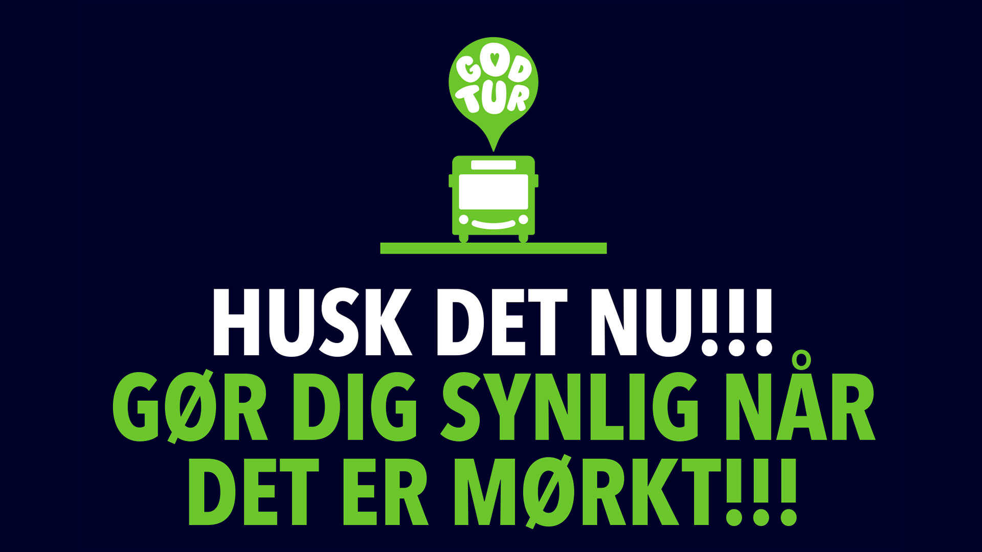 Kampagnebanner Fyn Bus - mød mig i mørket