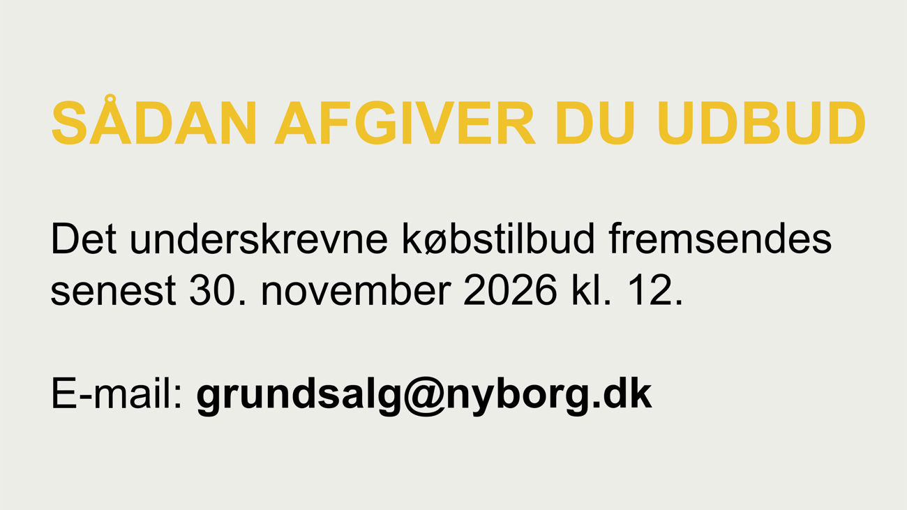 Grafisk boks med oplysninger om at afgive udbud