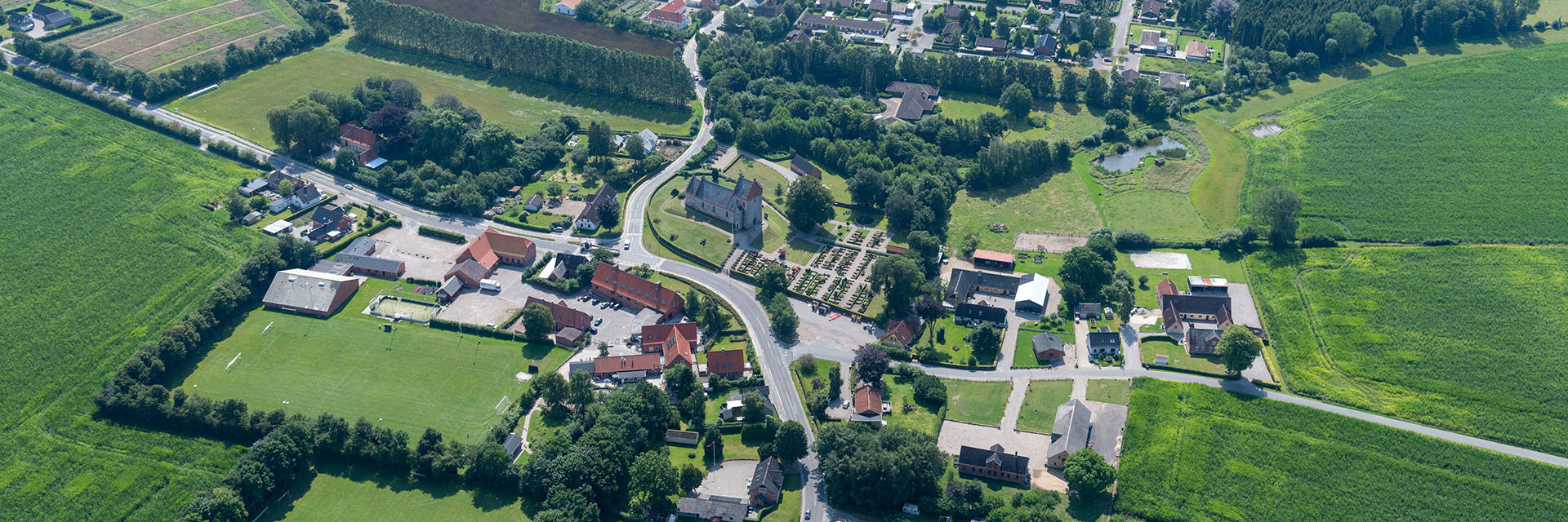 Luftfoto over Herredsted