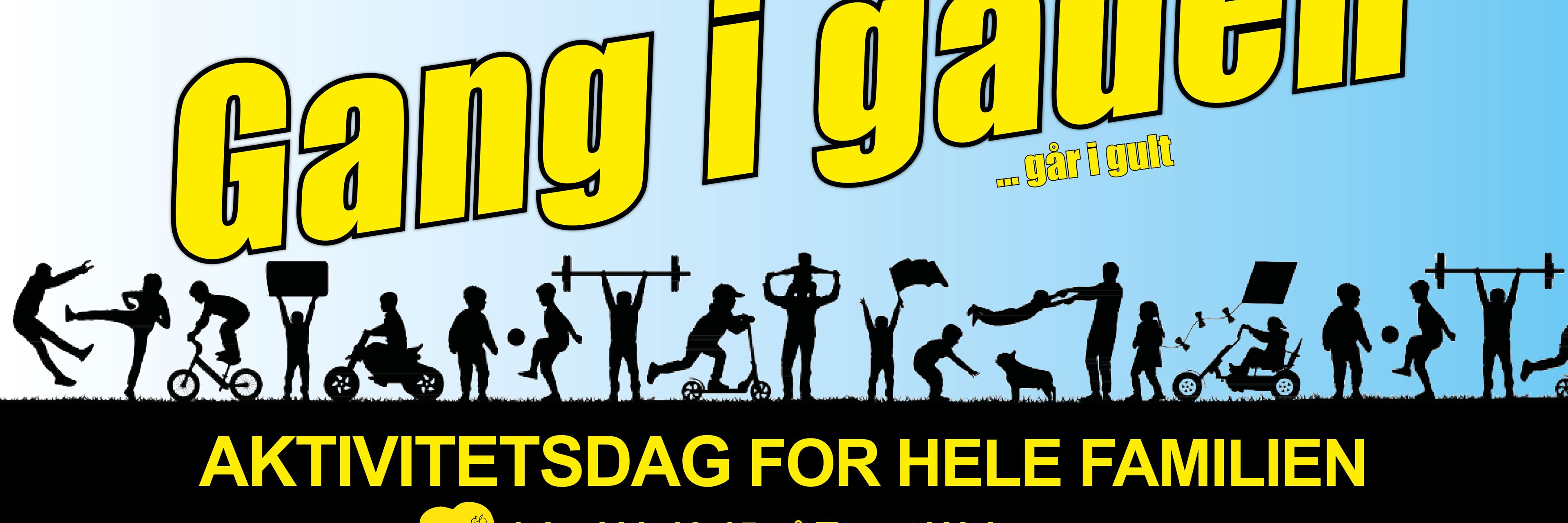 Banner med grafik til Gang i Gaden