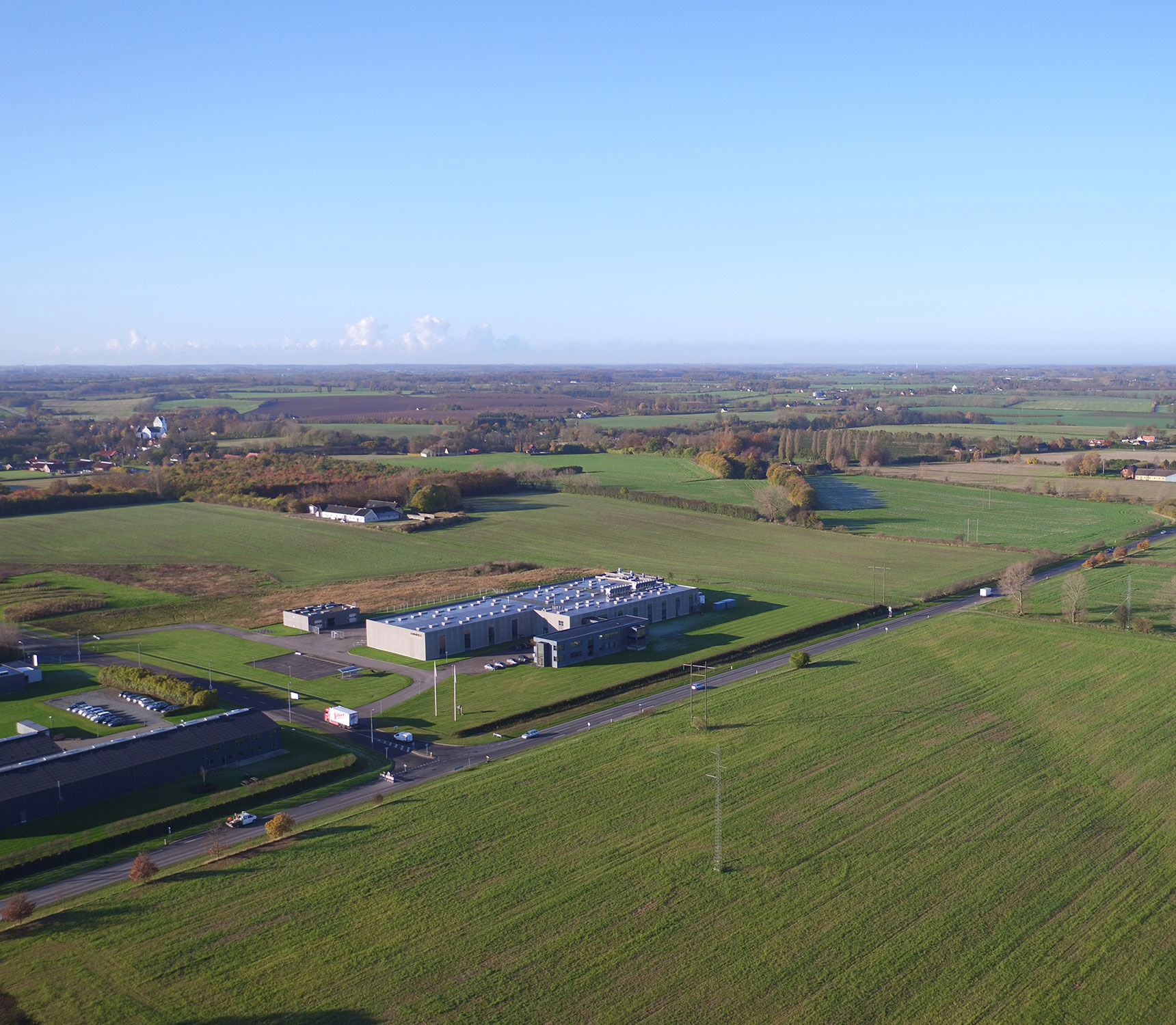 Luftfoto over ledige grunde i Nyborg Kommune