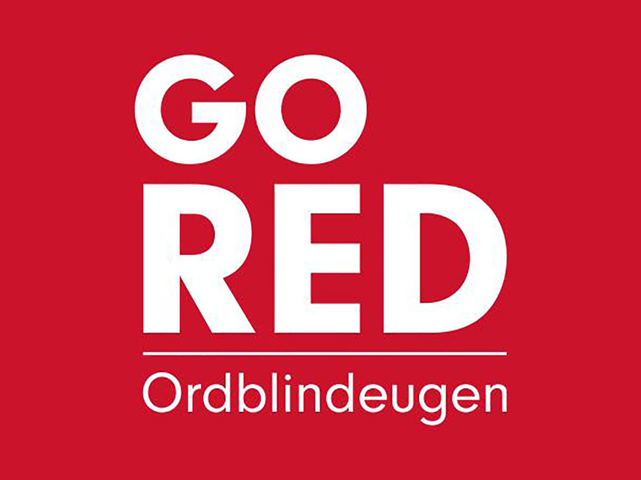 Banner med ordlyden Go Red - Ordblindeugen