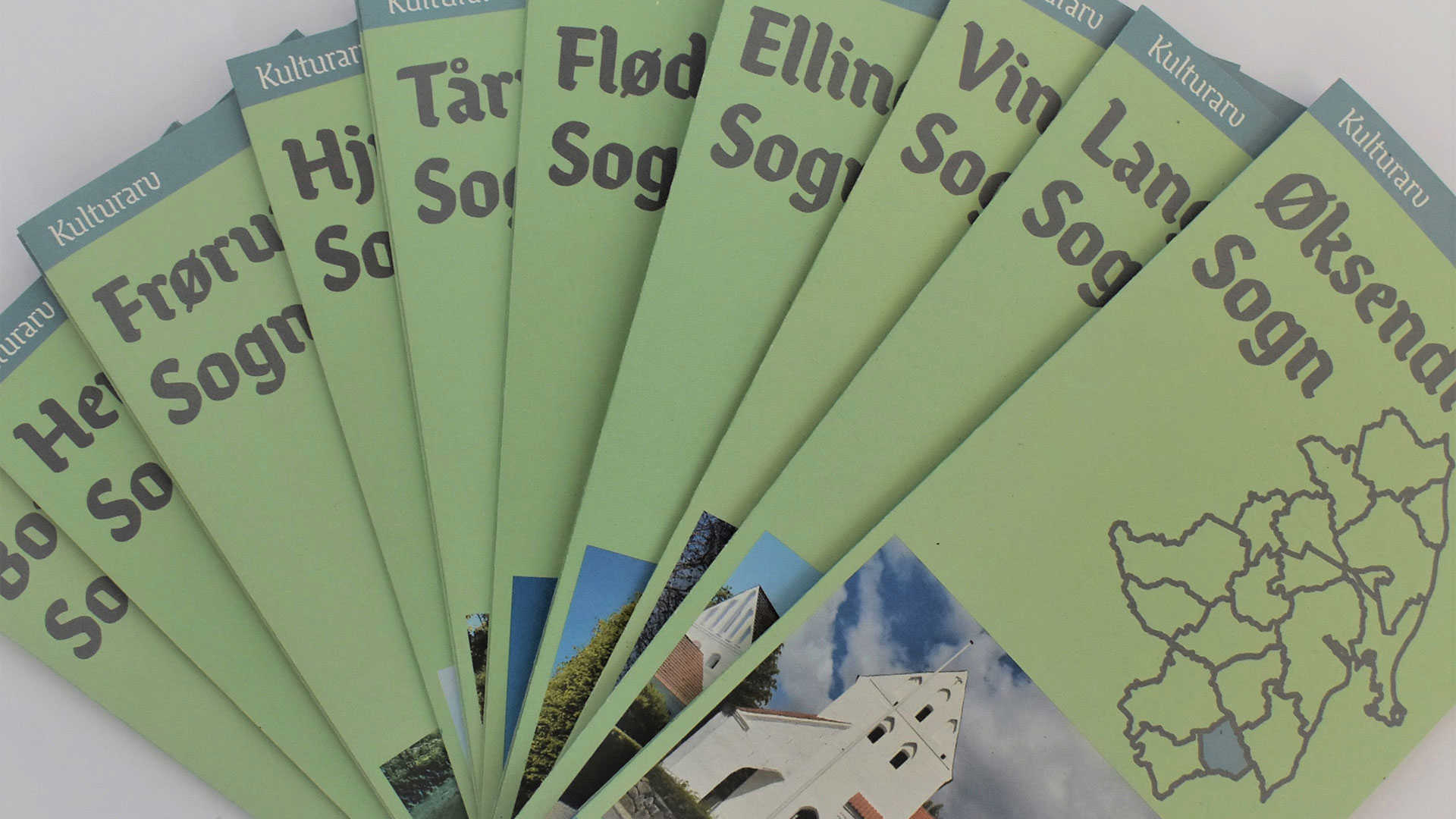 Forsider af kommunens kulturarvsfoldere