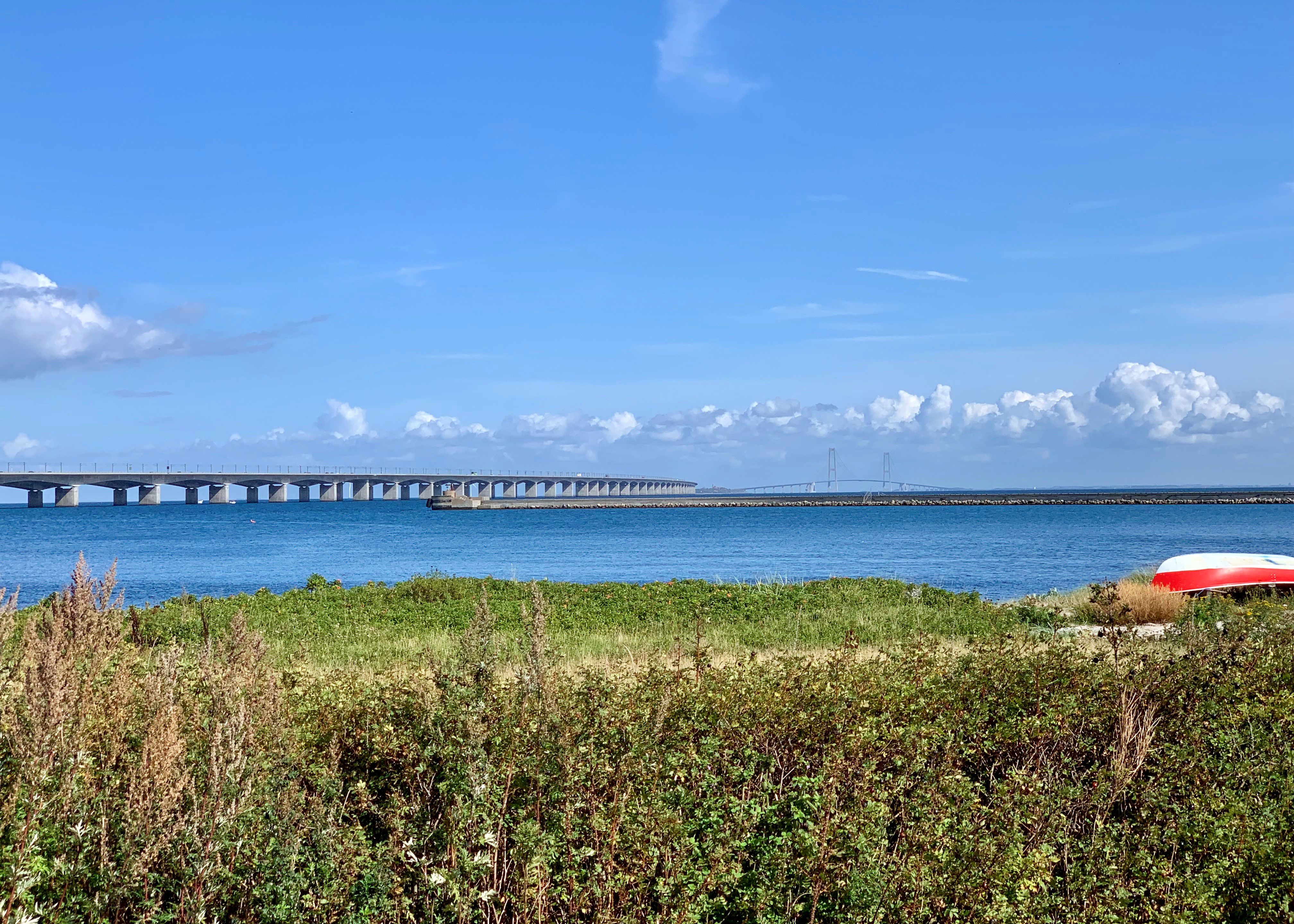Storebæltsbroen set fra land