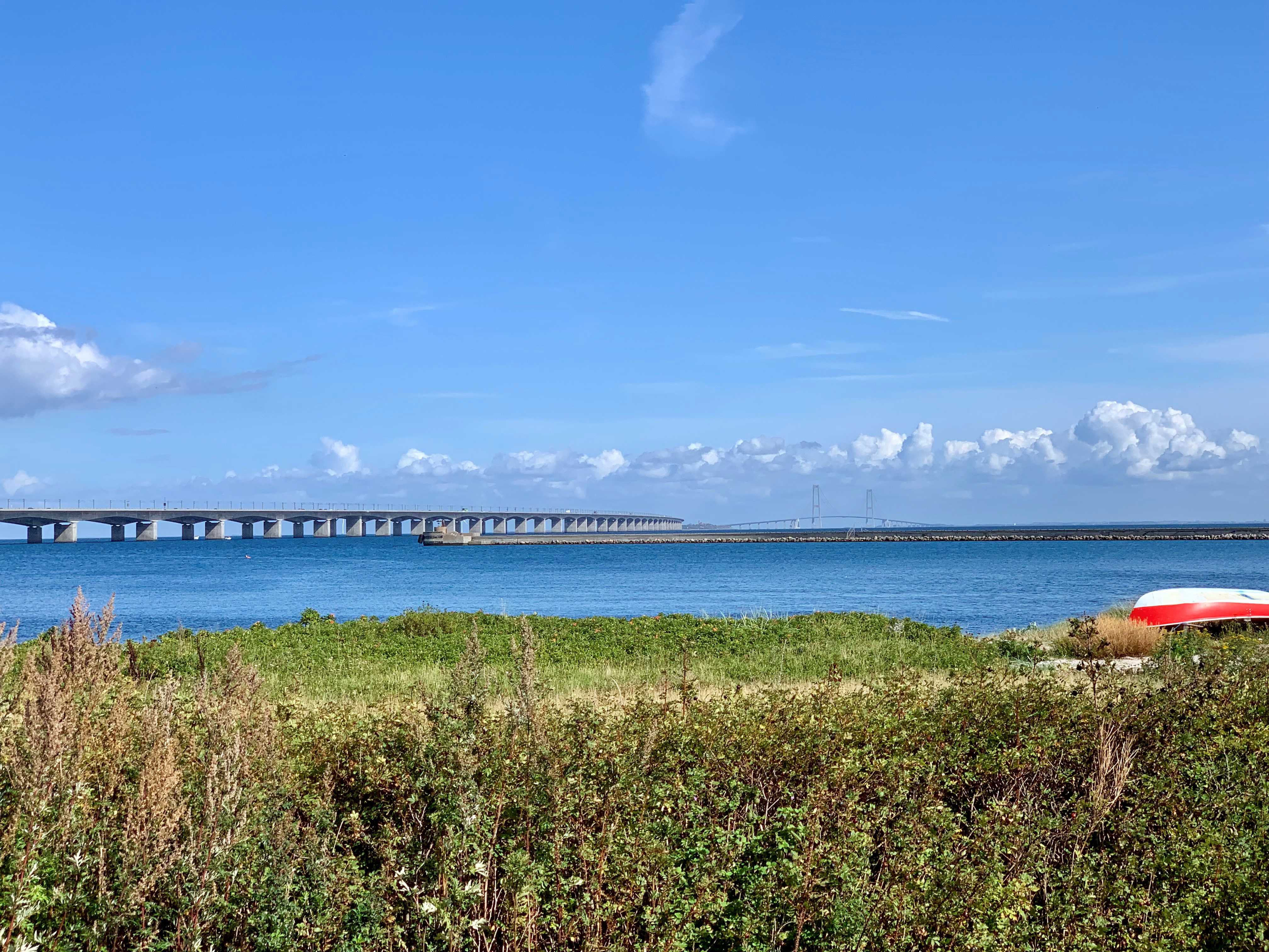 Storebæltsbroen set fra land