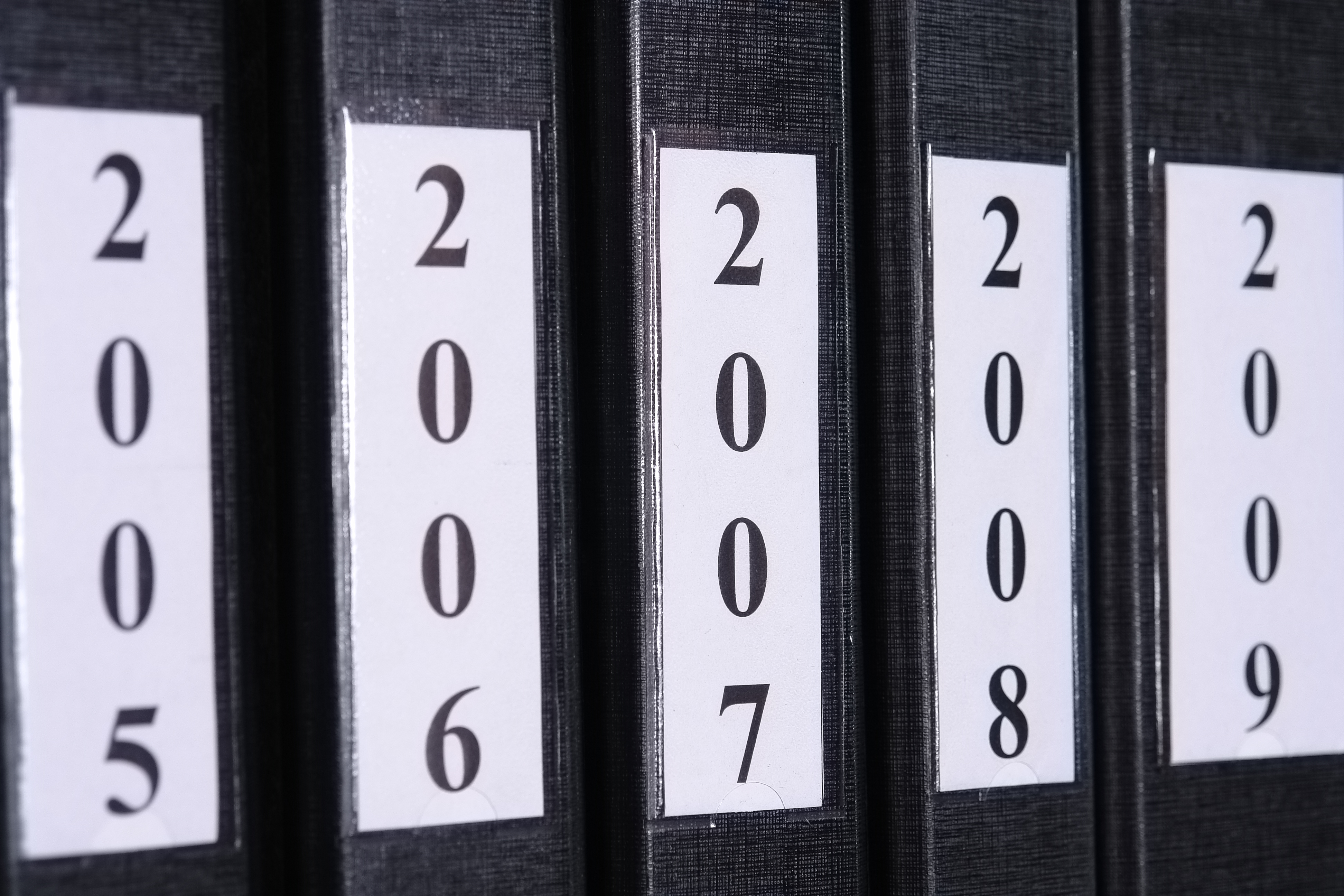 Sagsmapper med årstal