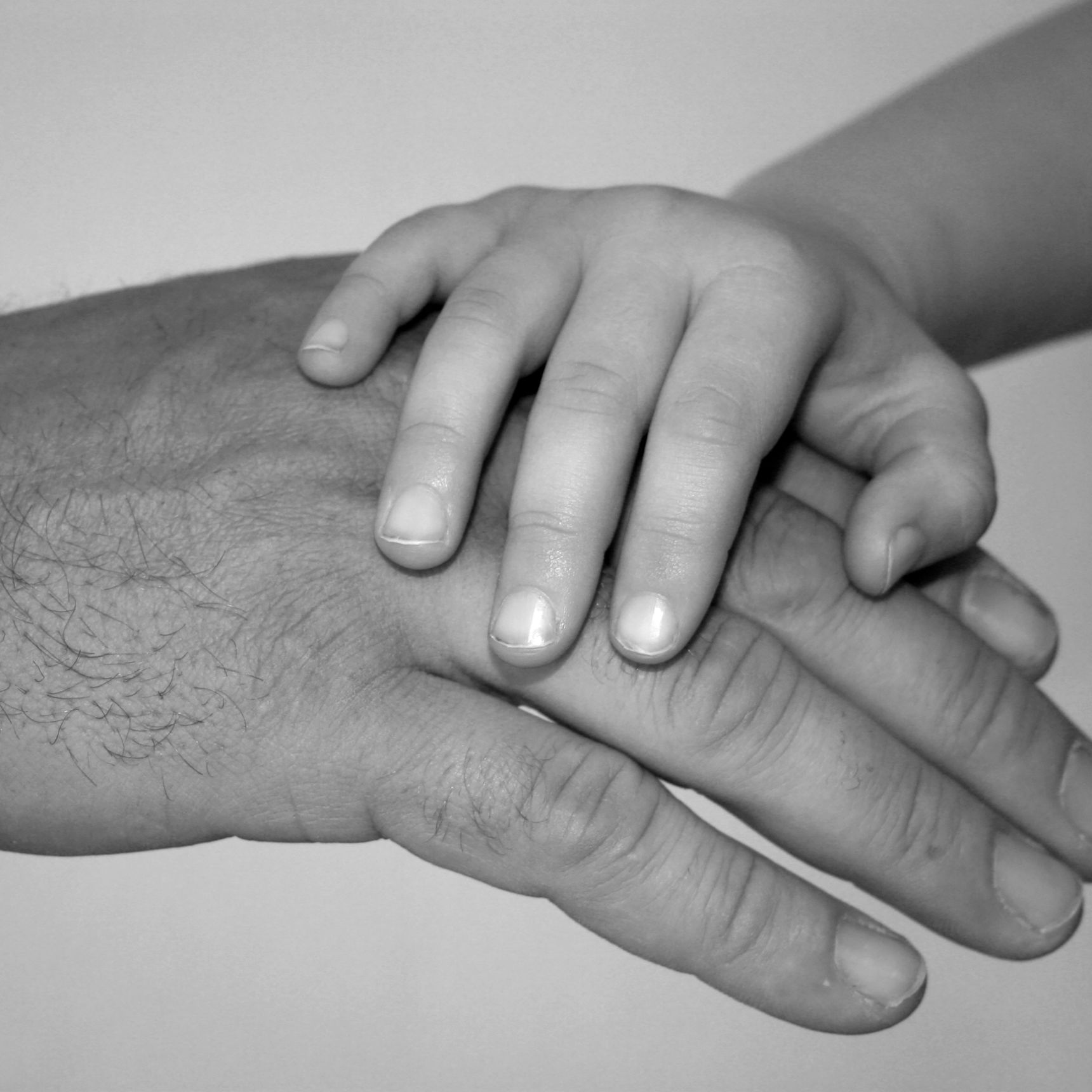 Sort/hvid foto af hænder