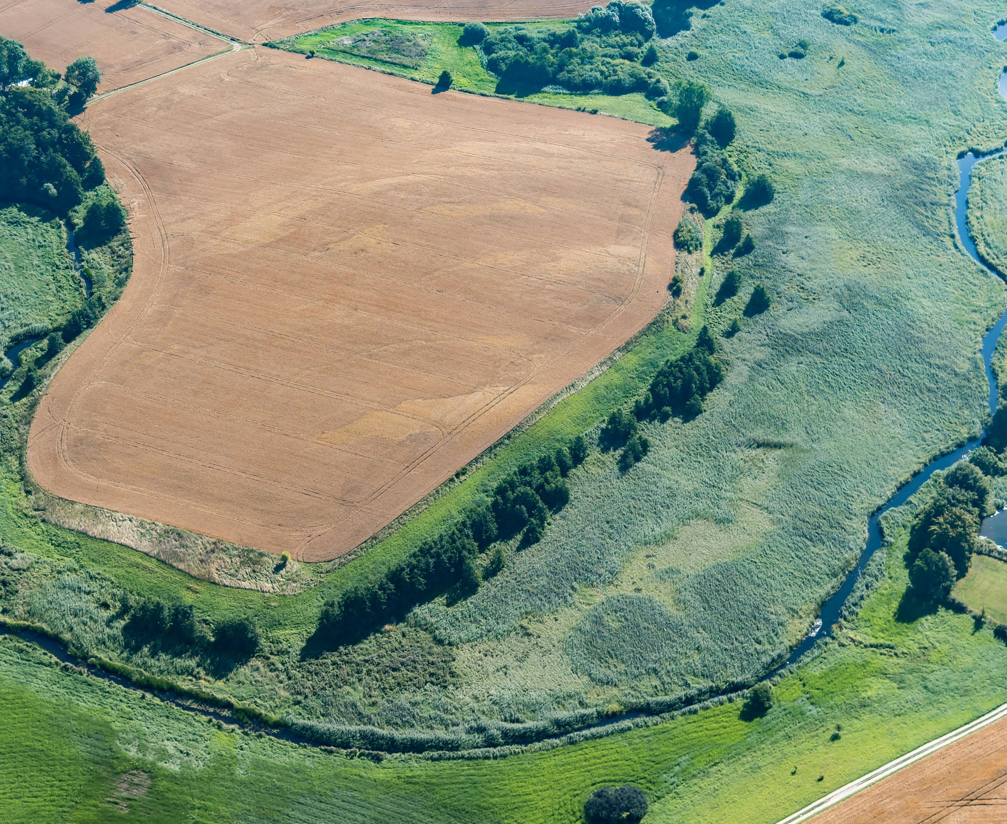 Luftfoto over Vindinge Ådal