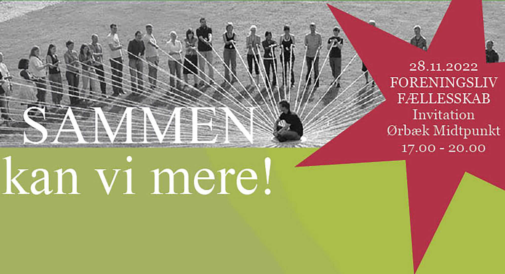 Banner med teksten - Sammen Kan Vi Mere