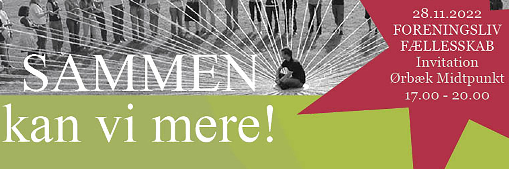 Banner med teksten - Sammen Kan Vi Mere