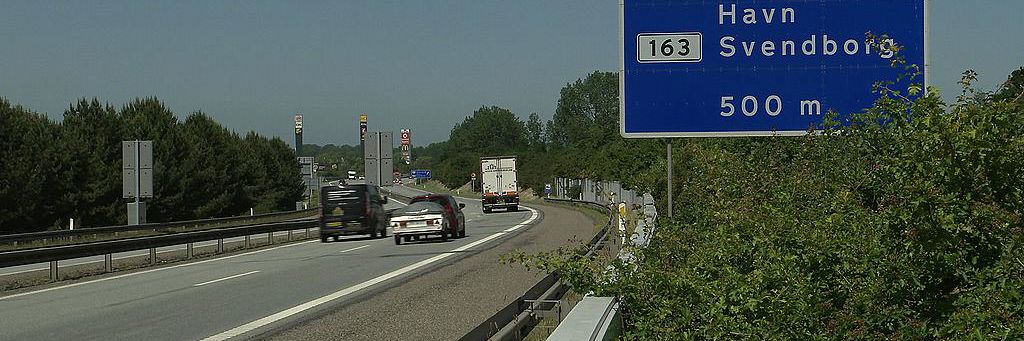 Motorvej ved Nyborg