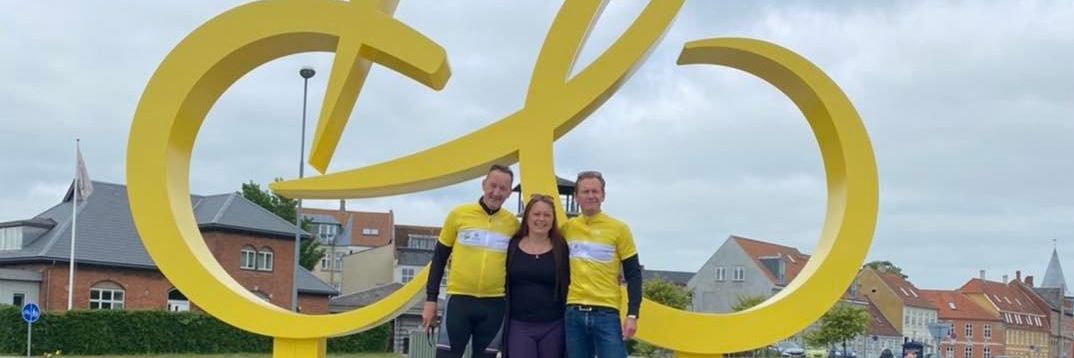 Cykelmonument i rundkørsel ved Holmens Bouldevard