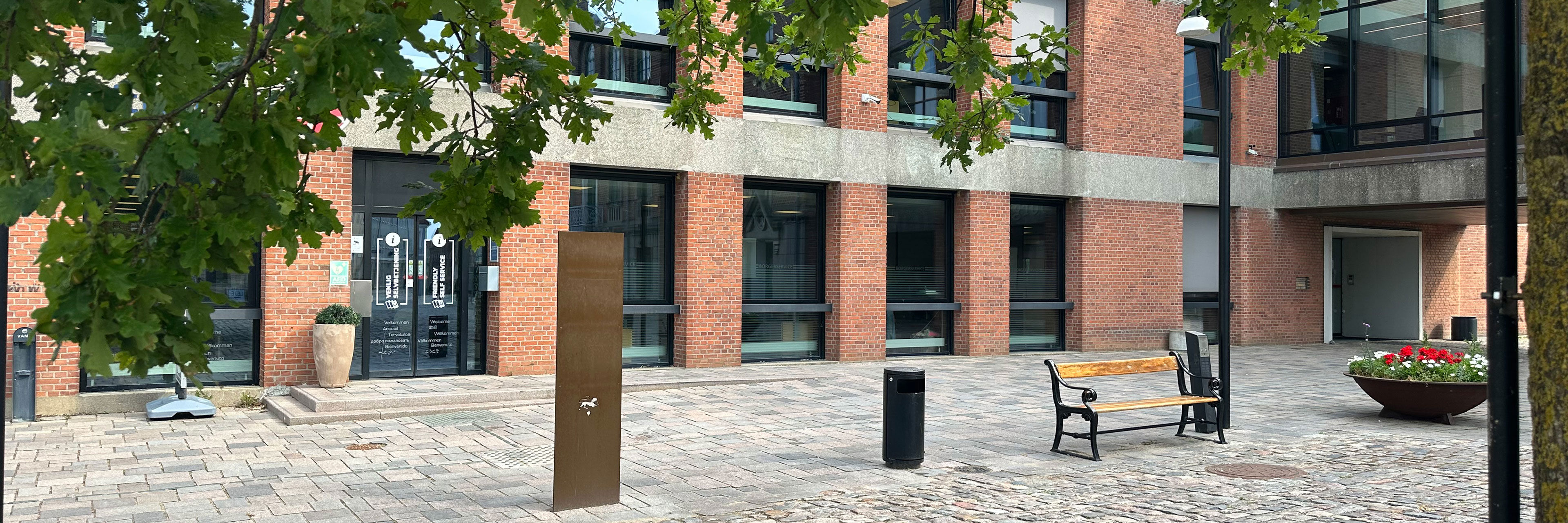 Indgangen til Nyborg Kommune fra Torvet 2B