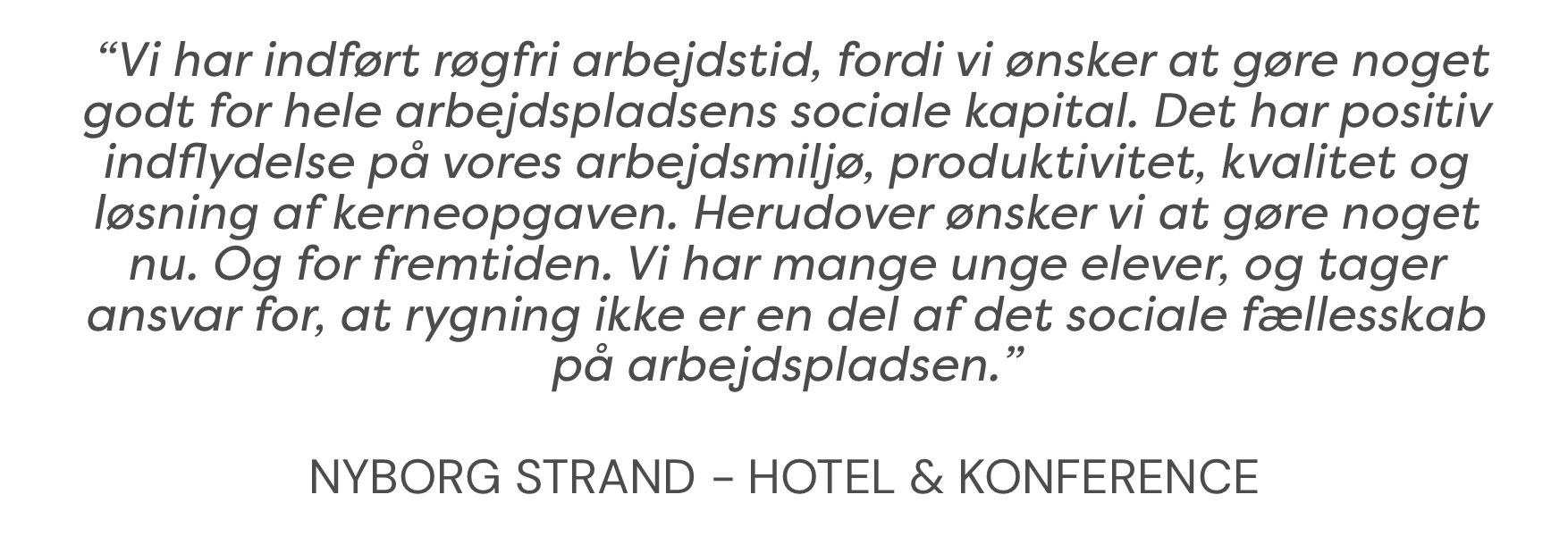 Citat Hotel Nyborg Strand