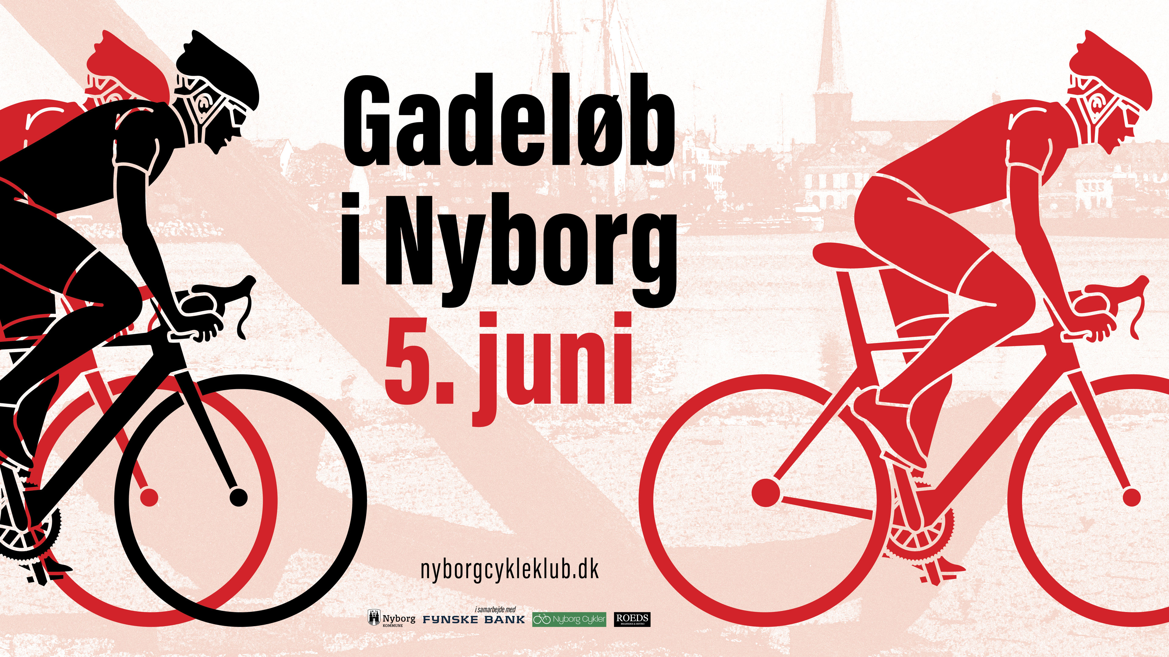 Plakat gadeløb i Nyborg 5. juni 2026