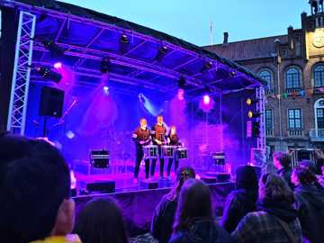 Trommekoncert på scenen på Torvet under Nyborg Kulturnat 2025