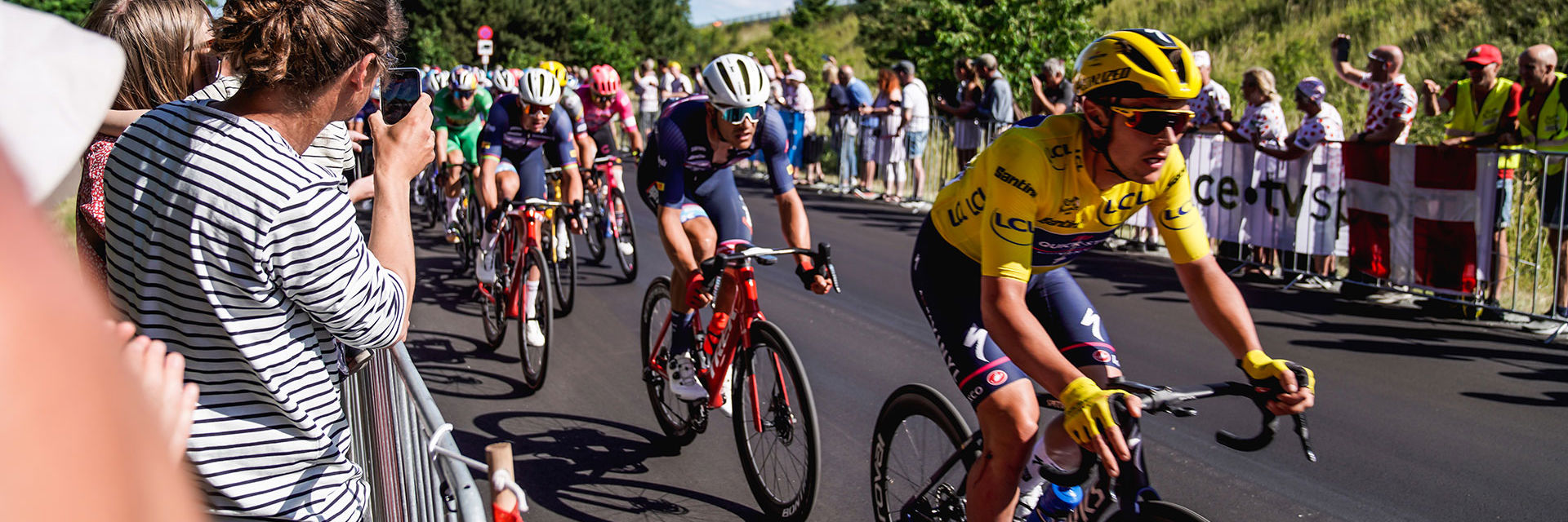 Tour de France ryttere på vejen i Nyborg