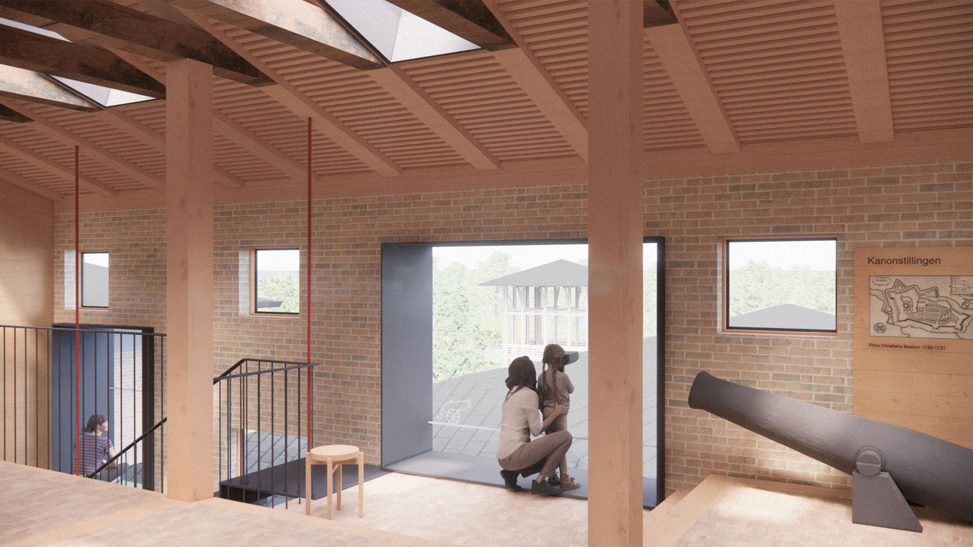 Visualisering af Bastionens kommende kulturloft