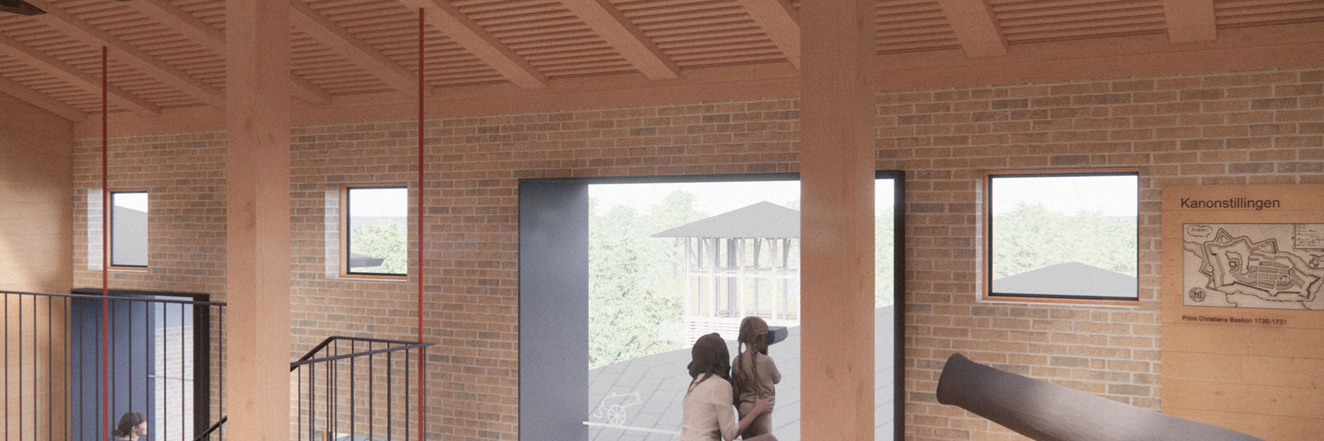 Visualisering af Bastionens kommende kulturloft