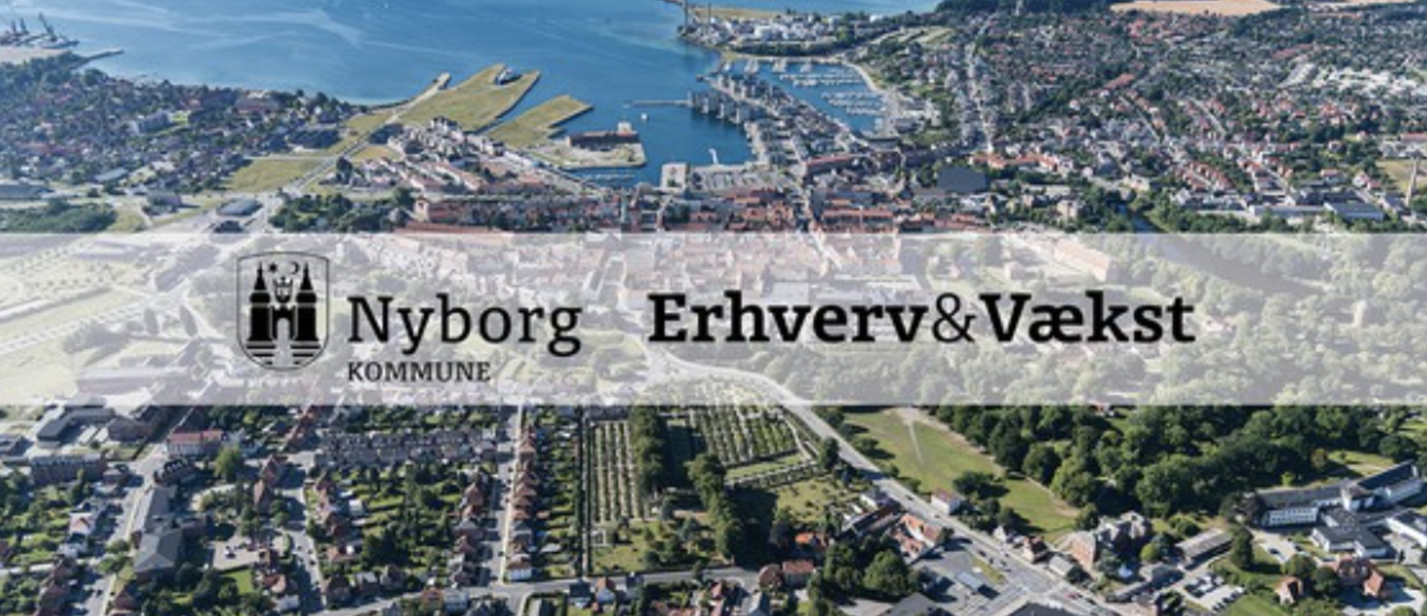 Luftfoto over Nyborg by