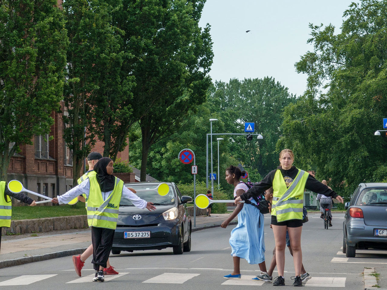 Skolepatrulje ved Birkhoveskolen i Nyborg