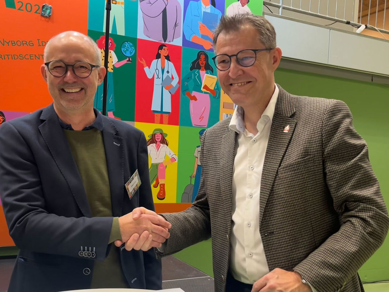 Borgmester Kenneth Muhs og DI Fyns næstformand, direktør Steen Johansen