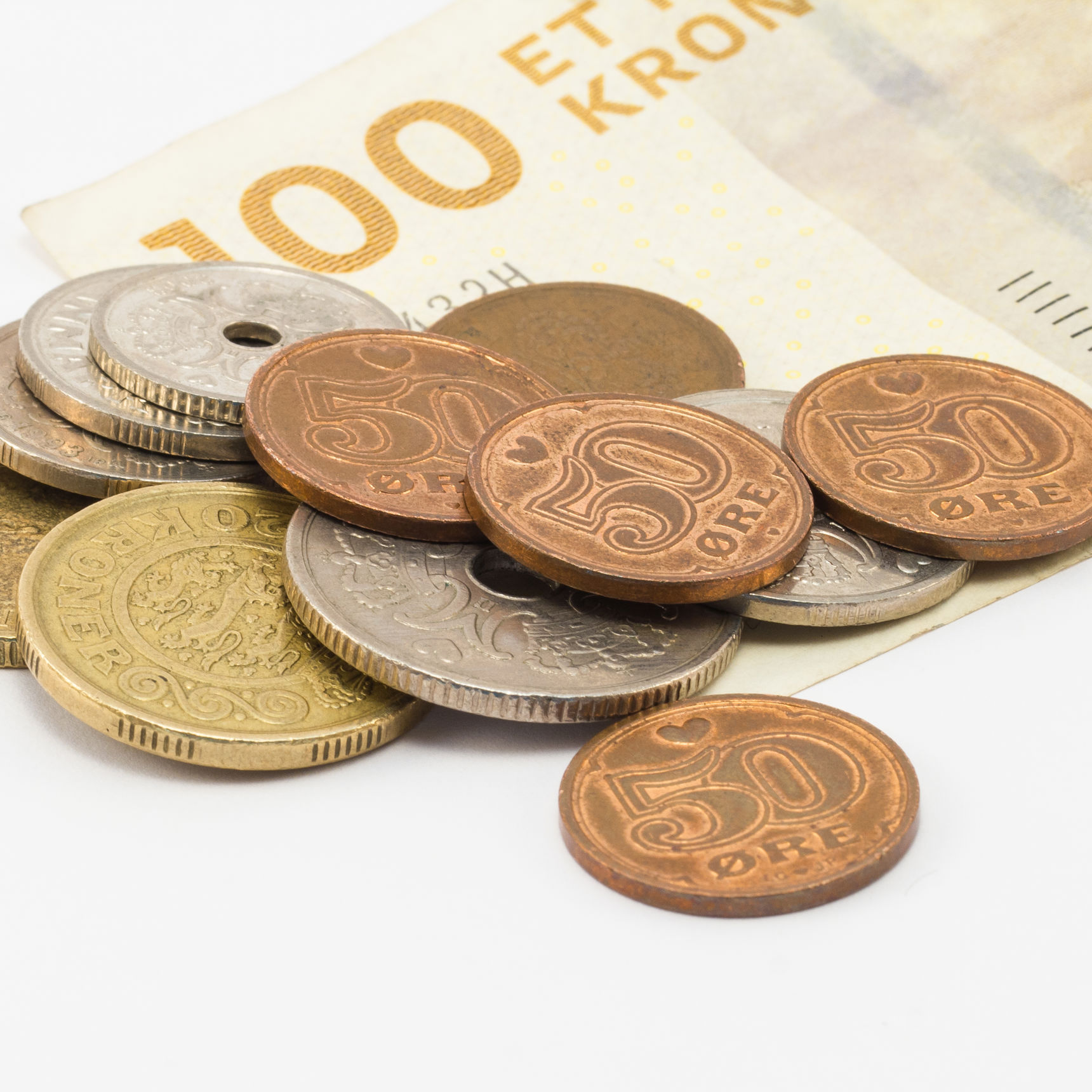 Pengesedler og mønter