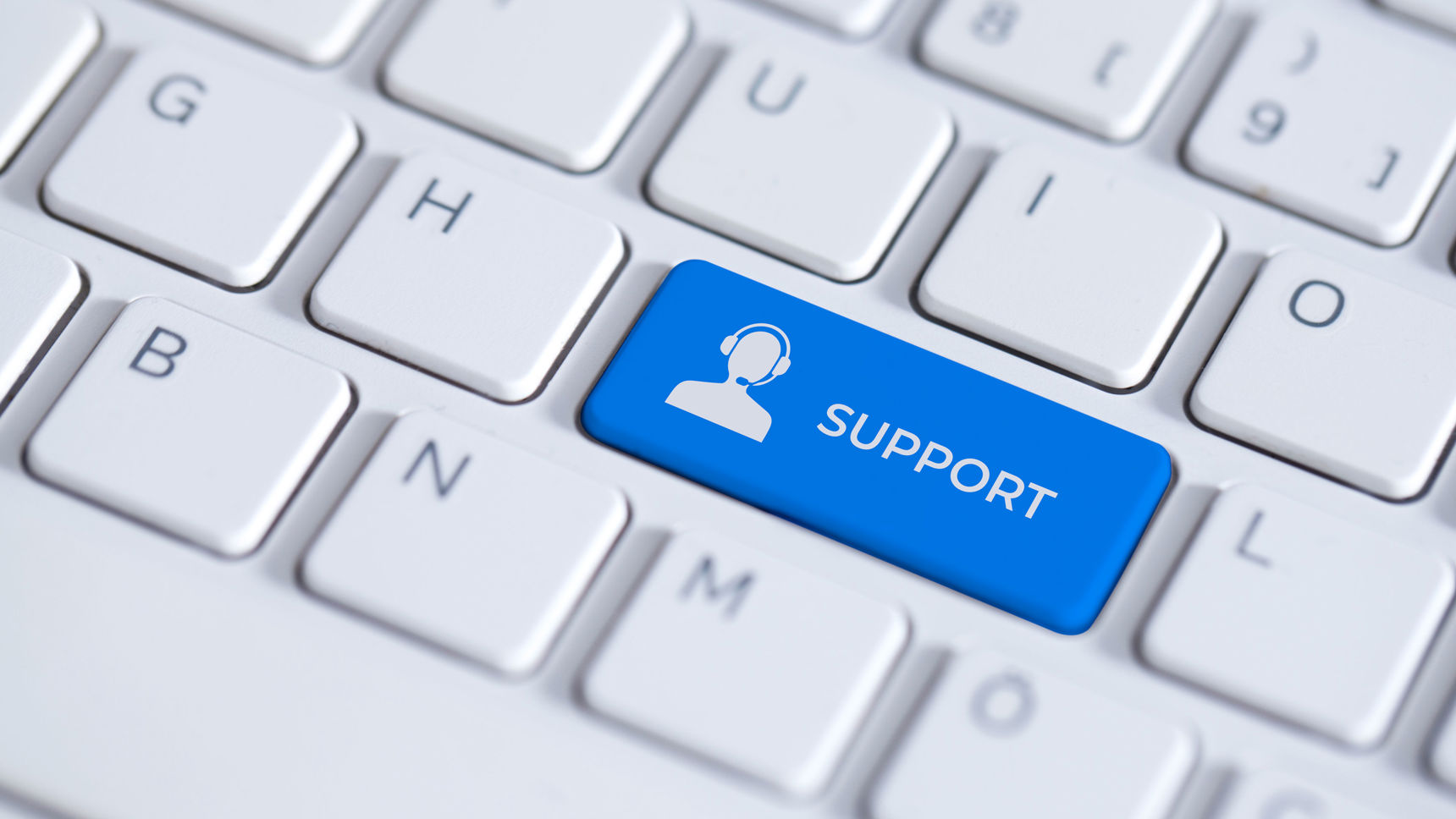 Tastatur med en 'support-knap'