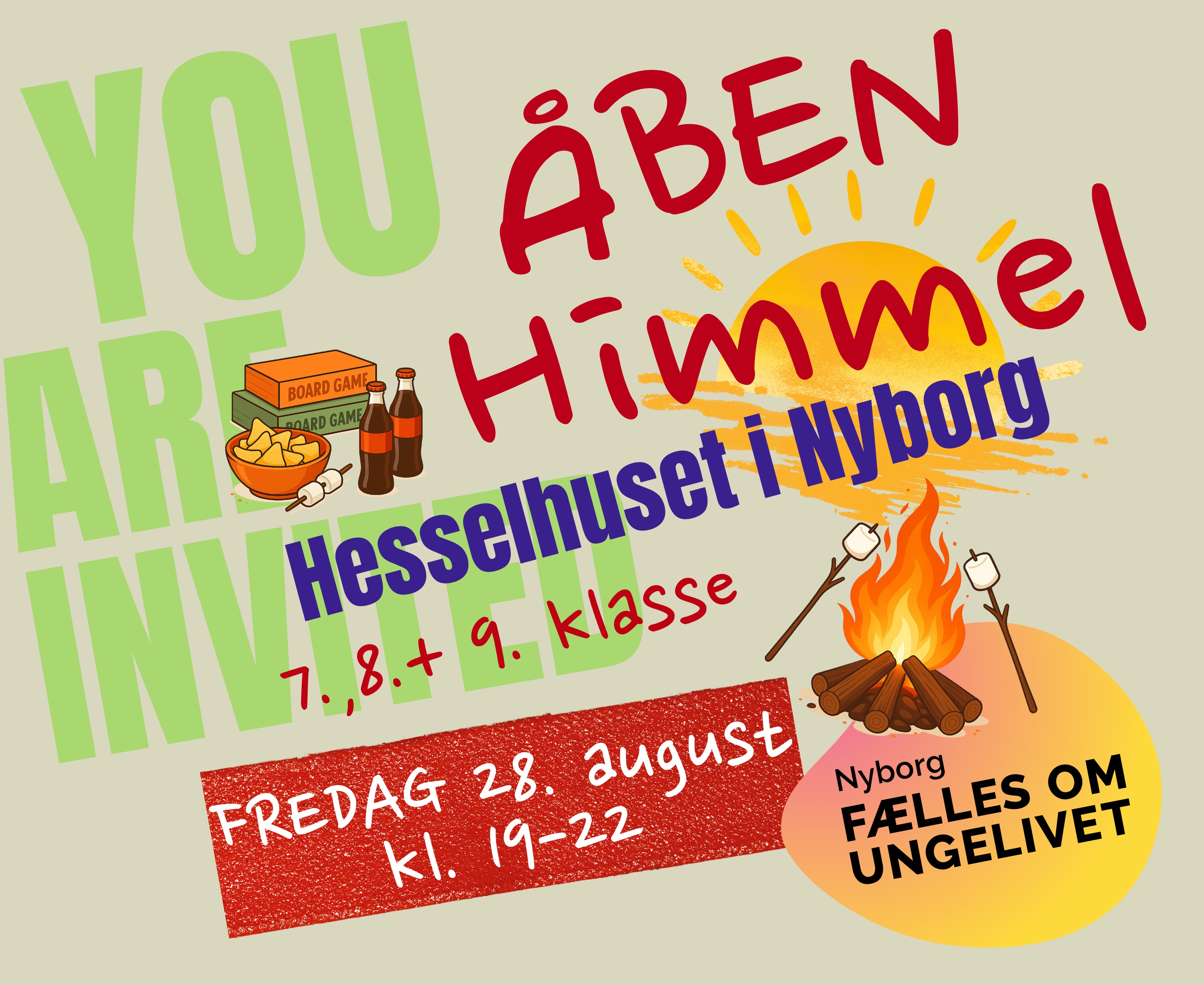 Grafik over arrangementet 'Åben Himmel' for 7.-9. klasse