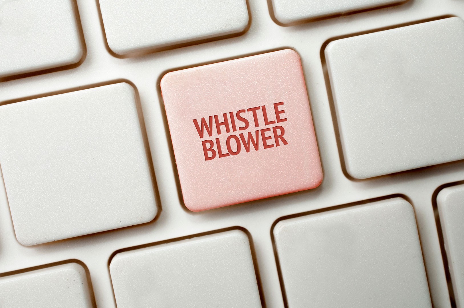 Tastatur hvor en knap har ordlyden Whistleblower